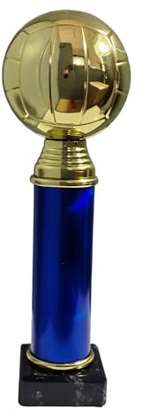 eberin · XL Beach-Volleyball Pokal · Beachcamp Trophäe · Volleyball Wanderpokal · XL Volleyball Spieler Preis · Beachvolleyball Pokal mit Wunschtext · 24 cm