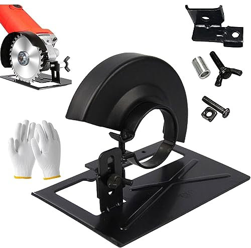 Special Cutting Bracket Protective Cover for Angle Grinder, Angle Grinder Tool Include Angle Grinder Stand and Protective Shield Cover, for 100-125mm Angle Mill (1Pack)