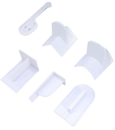 HOMSFOU 6pcs Fondant Scraper Cake Scraper Smoother Cake flattener Fondant Smoother White Right Angle Flattening Machine