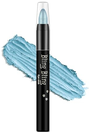SONGQEE Creme Lidschatten Stift, Schimmernder Hochpigmentierter Lidschatten Stift - Wasserfest Langanhaltend Eyeshadow Stick - Glitzer Eyeliner Stift, Verblendbares Augen-Makeup (11 Blau)