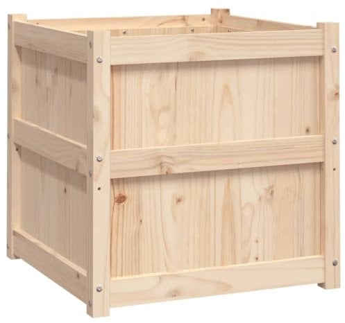 vidaXL Fioriera da Giardino 60x60x60 cm in Legno Massello Di Pino