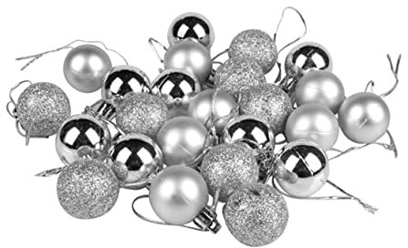 Ciieeo 24St Weihnachtsbaum hängende Dekoration Kugeln Kugeln Christbaumschmuck Weihnachtsdekorationen Ornament Goldener Ball Kugelverzierung 8cm schmücken farbige Kugeln