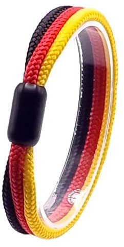 Generisch JoJewelry Fan-Armband verschiedene Nationen/Fanartikel/Geschenkbox (Deutschland, 18.00)