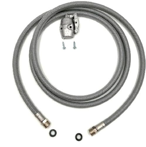 FRANKE 133.0062.362 Brauseschlauch 2000 mm mit Gewicht für Armatur ACTIVE WINDOW Vorfenster Zugauslauf Chrom/Ersatzteil
