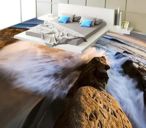 3D-Tapete Aus PVC, Heimdekoration, Wellen, Blumen, 3D-Boden, PVC-Tapete, 3D-Boden, 3D-Tapete, Bodentapete,250cmX175cm