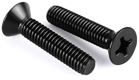 Dayalo Lot de 50 vis M4 x 35 à tête fraisée en acier inoxydable A2 V2A Phillips Filetage complet Oxyde noir