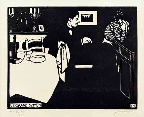 PSVDCTOO Vintage Wanddeko Bilder Poster Wandbild Der große Weg von Felix Edouard Vallotton Poster Wandbild Deko für Zimmer 60x90cm