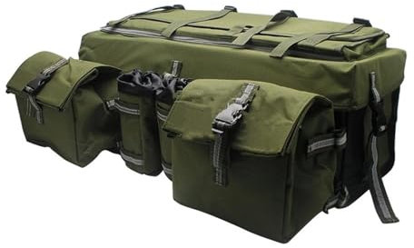 Moto Porte Bagage Sacoche pour Polaris pour Cam-am Quad Rack Bag Oxford Sac De Rangement De Bagages Sacs De Chargement Arrière Moto Sac(Army Green)
