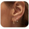 Kenivira 3 Paires Boucles d'oreilles Argent 925 pour Femme Boucles d’Oreilles Plaqué Or 14 Carats Hypoallergénique Petites Clou Boucles d’Oreilles Ensembles Pour Plusieurs Piercings