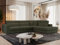MKS MEBLE Ecksofa Sofa L-Form Grün Boucle, Wohnlandschaft L-Form, Couch L Form, Sofagarnitur Couchgarnitur Polsterecke, Breite: 316 cm - Savona L - Grün Boucle - Rechts