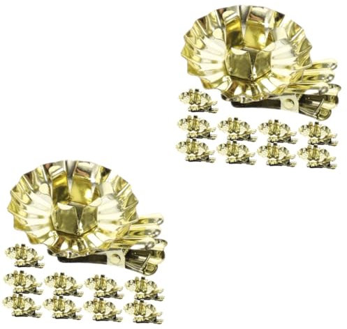 Cabilock 2 Sätze Weihnachtsbaum-kerzenclip-dekore Weihnachts-kerzenhalter-Clip Christbaumkerzenhalter Christbaum Kerzenhalter Weihnachtsbaum-kerzenhalter-Dekoration Eisen 10 Stück * 2