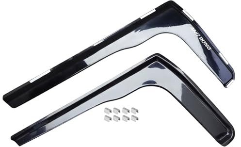 ANGRONG Sun Visors Rain Guards Wind Deflectors Set Compatible With Ford Transit MK8 Van 2013 Onwards 2 Doors Tinted in Channel Fitment