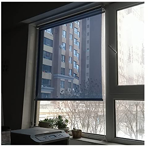 Generisch Privacy Roller Blind, Heat Reducing Mirrored Film for Kitchen/Office Windows, Single Sided Clear, 100x200 cm, Ideal for Light Control and Energy Efficiency