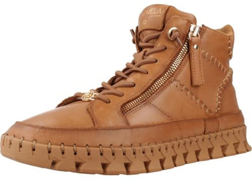 CARMELA 162708, Botín Plano Mujer, Camel, 40 EU