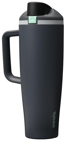 Owala FreeSip Tumbler Stainless Steel Water Bottle, 1185ml, Foggy Tide | Insulated Stainless Steel | Leak-Proof Lid with Push-Button | Double Threaded Lid for Left and Right Handed Drinking