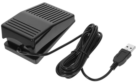HANABASS Usb Fußschalter Einzelpedal Programmierbar Mit Rutschfestem Kunststoffpedal Groß Und Ergonomisch Usb Tastenkombination Für Gaming Streaming Und Büro