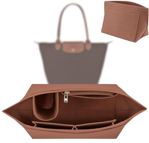 Organizer für Longchamp Tasche,Organizer für Longchamp Pliage L,Tascheninnenorganizer,Taschenorganizer,Multi-Pocket Felt Handbag,Filz Taschenorganizer mit Mehreren Taschen,for Insert Wallet