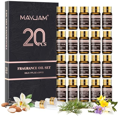 MAYJAM Fragrance Oils Set for Diffusers for Home - 20Pcs x 5ml