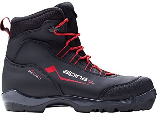 Alpina Sports Snowfield Nordic Langlaufschuhe, 250222-14-40, schwarz/orange/weiß, Euro 40