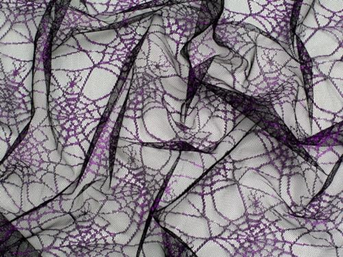Minerva Crafts Spinnennetz-Netzstoff, Violett, Meterware