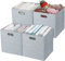 Posprica Storage Boxes, Foldable Organiser Cube Basket Bin, Thick and Heavy Duty (33×33×33cm/4pcs, Grey)
