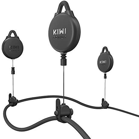 KIWI design VR Kabelmanagement, 6 Packs Pro-Version VR Cable Management Kompatibel mit VR-Headsets HTC Vive/HTC Vive Pro/Rift S/Quest 2 Playstation/Microsoft MR/Valve Index VR Zubehör(Schwarz)