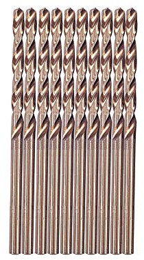 Utoolmart Twist Drill Bits 4.2mm Dia Split Point Tip High Speed Steel Cobalt Straight Shank Drilling Hole Tool for Steel Wood Plastic Metal Copper Aluminum Alloy Champagne Color 2pcs