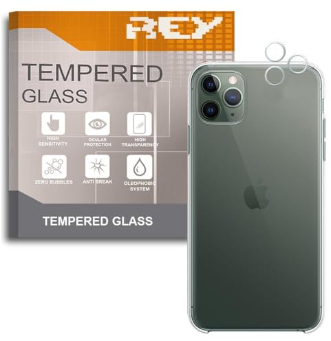 REY Protector de Pantalla Cámara Trasera de iPhone 11 Pro - 11 Pro MAX - iPhone 12 Pro - 12 Pro MAX, Cristal Vidrio Templado Premium