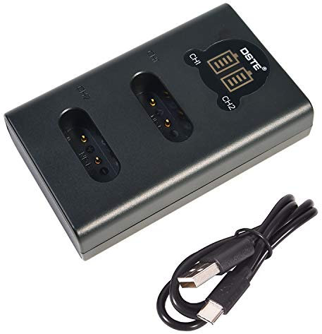 DSTE Double Chargeur USB avec écran LCD pour NP-BX1 NP-BX1/M8 et Sony ZV1 ZV-1 ZV-1F HDR-CX240E DSC-RX10 II DSC-RX1B DSC-RX1R DSC-RX1R/B DSC-RX100 II Caméra