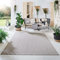 Steffensmeier Indoor Outdoor Teppich Öland Balkon Terrasse Küche Garten wasserfest Kunststoff, strapazierfähig, Raute Braun Beige, 200x200 cm