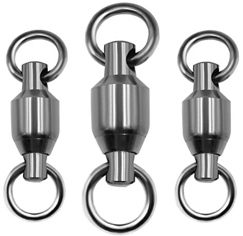 Phad Fishing 10pcs Kugellager Wirbel mit Geschweißtem Ringe Angel Zubehör Größe 0#~10# Ball Bearing Swivels 18lb-350lb (4#-100LB-25PCS)