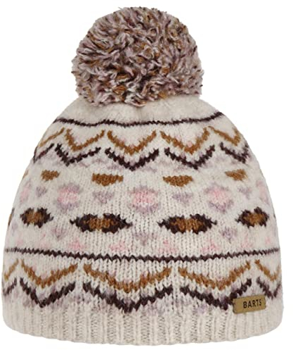 Barts Mayao Beanie Strickmütze Bommelmütze Wintermütze (One Size - cremeweiß)