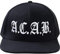 Snapback mit Stickerei ACAB | verstellbare Unisex Cap | ACAB Kappe mit Verschluss | Outdoor Basecap für Sport & Freizeit | Baseball Kappe Männer Frauen | Einheitsgröße