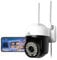 Outdoor Home 2.4G/5G WiFi Surveillance Security Cameras, with Two-way Audio, Motion Detection, Color Night Vision, Family Sharing, IP66Waterproof, 360°View, Cloud Storage and TF Card Storage(1080P)