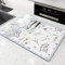 AMOMYDOG Alfombrilla Escurreplatos, Súper Absorbente Alfombrilla Fregadero, Tapete Escurridor Secado Rápido, Alfombrilla Cafetera Drying Mat para Encimera Cocina (Flora, 30 x 40cm)