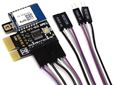 Doumneou Scheda PCIe Interruttore Ripristino Alimentazione Del Computer WiFi Tuya per PC PC, Telecomando Applicazione, Supporta Google Home, Mini Card