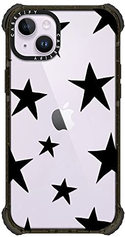 CASETiFY Ultra Impact iPhone 14 Plus Case [5X Military Grade Drop Tested / 11.5ft Drop Protection] - Stars Black - Glossy Black
