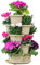 RooTrimmer Jardinière empilable à 5 Niveaux pour Fraises, jardinière Verticale intérieur/extérieur, Plantes aromatiques pour cultiver des Fleurs, des légumes et des Plantes Grasses (Blanc cassé)