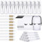 TCJJ 40 Pcs Wimpernshampoo Flaschenbürsten Set,Beinhalten 10pcs Wimpernpinsel,10pcs Wimpernbürste Rohre,10pcs Wimpern Shampoo Schaumspender Flasche,10pcs Wimpern Aftercare Tasche