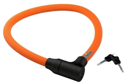 Texlock Orbit Kevlar Diebstahlsicherung mit Schlüssel, gewebt, 100 cm – Orange
