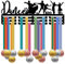 CREATCABIN Tanz-Medaillenaufhänger,Medaillenhalter,Rack,Sport,Metall,Zum Aufhängen,Sportler-Auszeichnungen,Eisen,Wandhalterung,Dekor Zum Aufhängen von 60 Medaillen Für Zuhause,Abzeichen,Tanzen,40x15cm