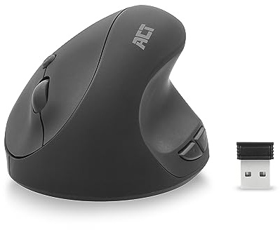 ACT Vertikale Maus, 2.4Ghz USB Mini Dongle, 1600 DPI, 5 Tasten - AC5101 | Unterstützt HDCP 2.2, HDR, DSC 1.2, E-ARC, Dolby Vision, Kompatibel PS5/PS4, HDTV, PC