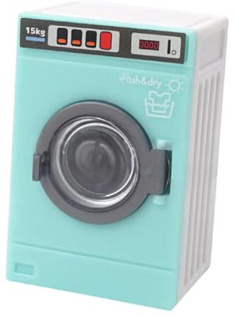 Harilla 1:12 Spielhaus Spielzeug Landschaft Modell Ornament Mini Puppenhaus Möbel Puppenhaus Waschmaschine für Geburtstagsgeschenke Vorschule grün