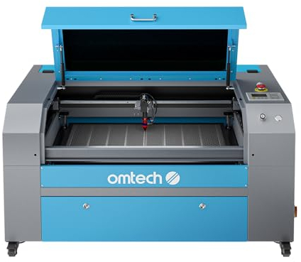 OMTech 70 W CO2-Lasergraviermaschine 750 x 400 mm Autofokus mit digitalem Bedienfeld für Luftunterstützung RDWorks und Rädern mit kommerziellem Laserschneiden für Holz, Glas, Acryl
