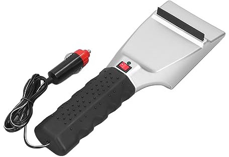 flexman 12V 18W Beheizter Schnee Eiskratzer, 60 ℃ Elektrisch Beheizte Auto Windschutzscheibenfenster Schneeschaufel, Kfz Schneeräumwerkzeuge für Winterautos