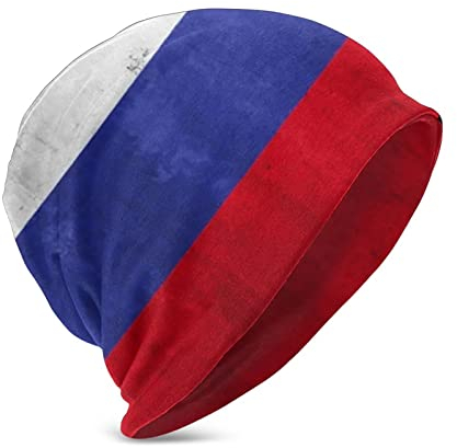 408 Wintermützen Russland-Landesflaggen-Druck Schwarz, Laufmützen Leichte Wintermütze Weiche Winter Thermomützen Für Winter Damen Herren
