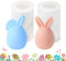 2 Stück Silikonform Ostern, Silikonform Hase, 3D Osterhase Kerzenformen Seifenform, DIY Ostern Seifenform Silikonform, Silikonform Osterhase für Kuchen, Schokolade, Seife, Wachskerzen, Ostergeschenke