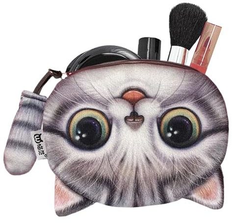 Portefeuille Pour Cartes De Crédit, Joli Sac À Monnaie Avec Décor De Queue De Chat, Porte-monnaie Artistique Mignon De Dessin Animé Pour Dames, Pochette À Monnaie Portable Pour Téléphone Portable, Car