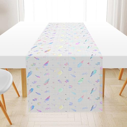Lemicin Tischläufer Einschulung Tischdeko Schulanfang: 35 X 183 cm Tischdecke Einschulung Tischband Einschulung für Schulkind Junge Mädchen Schuleinführung Schulstart Deko