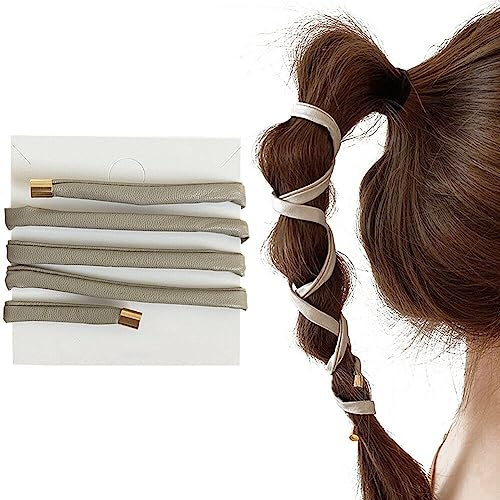 Keuyeo Persönlichkeit Pu Leder Haar Krawatten Frauen Haar Seil Flechten Pferdeschwanz Halter Haar Bands Einfache Bandage Haarband Zubehör